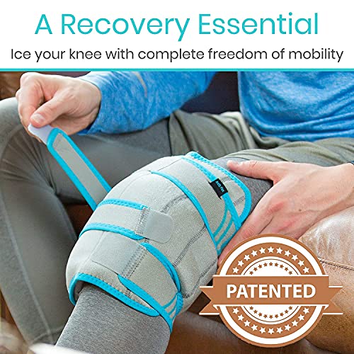 Vive Knee Ice Pack Wrap - Cold / Hot Gel Compression Brace - Heat Support Str...