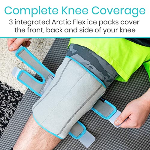 Vive Knee Ice Pack Wrap - Cold / Hot Gel Compression Brace - Heat Support Str...