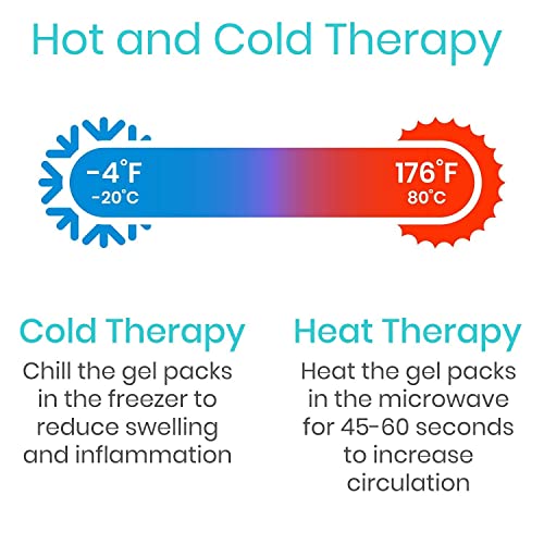 Vive Knee Ice Pack Wrap - Cold / Hot Gel Compression Brace - Heat Support Str...