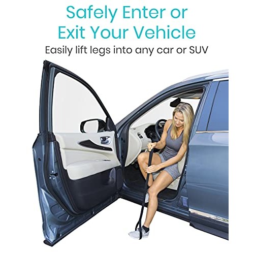 Vive Leg Lifter Strap (44 Inch) - Rigid Foot Loop, Hand Grip for Adult, Senio...