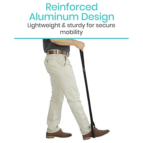 Vive Leg Lifter Strap (44 Inch) - Rigid Foot Loop, Hand Grip for Adult, Senio...