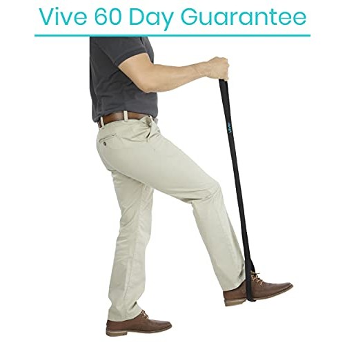 Vive Leg Lifter Strap (44 Inch) - Rigid Foot Loop, Hand Grip for Adult, Senio...