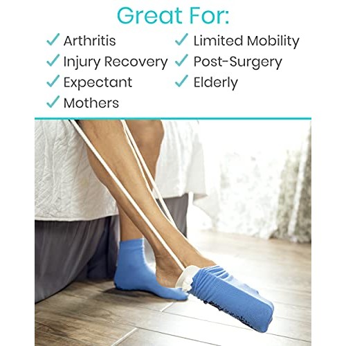 Vive Sock Aid - Easy On and Off Stocking Slider - Donner Pulling Assist Devic...