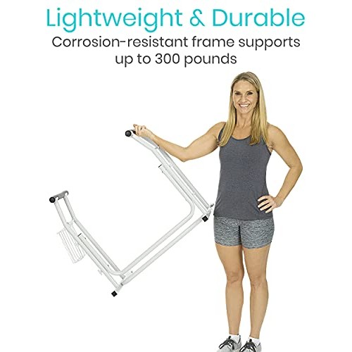 Vive Stand Alone Toilet Rail - Medical Bathroom Safety Assist Frame with Supp...