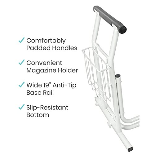 Vive Stand Alone Toilet Rail - Medical Bathroom Safety Assist Frame with Supp...