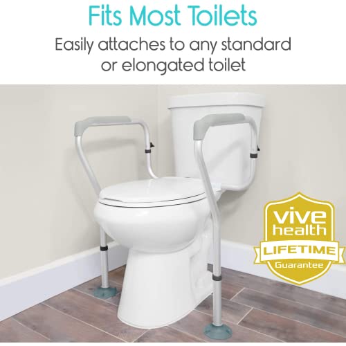 Vive Toilet Rail - Bathroom Safety Frame - Medical Railing Helper for Elderly...