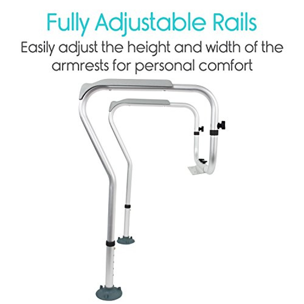 Medical Railing Vive Toilet Rail - Bathroom Safety Frame - Medical Railing Helper for ...