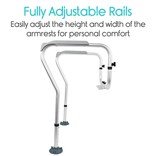 Vive Toilet Rail - Bathroom Safety Frame - Medical Railing Helper for Elderly...
