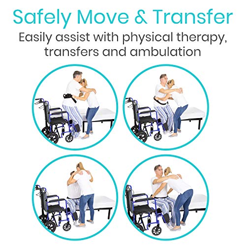 Vive Transfer Belt with Handles - Medical Nursing Safety Gait Patient Assist ...