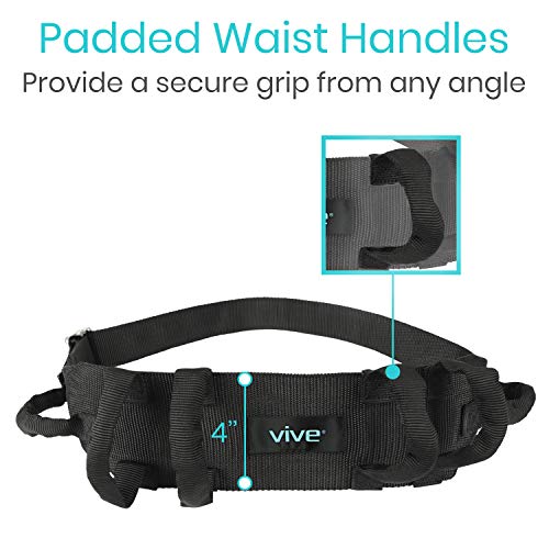 Vive Transfer Belt with Handles - Medical Nursing Safety Gait Patient Assist ...