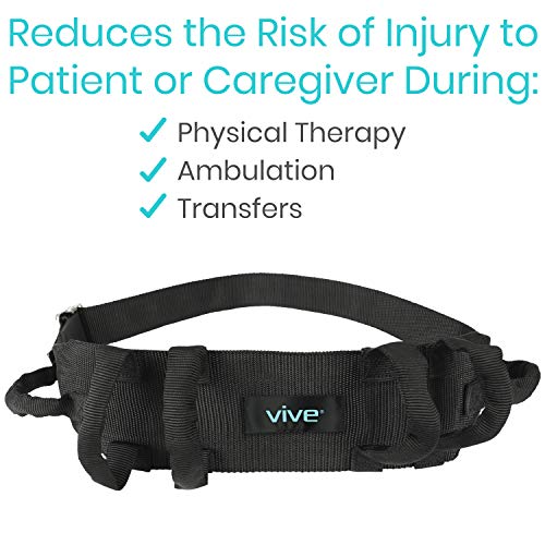 Vive Transfer Belt with Handles - Medical Nursing Safety Gait Patient Assist ...