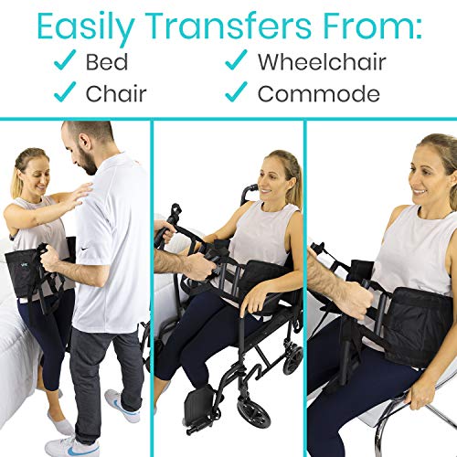 Vive Transfer Sling - Padded Assist Gait Belt - Heavy Duty Patient Lift with ...