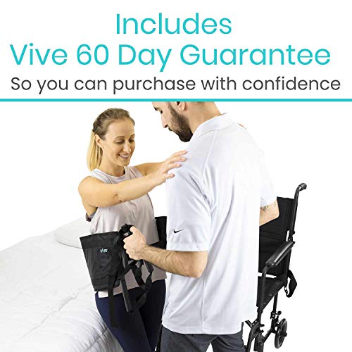 Vive Transfer Sling - Padded Assist Gait Belt - Heavy Duty Patient Lift with ...