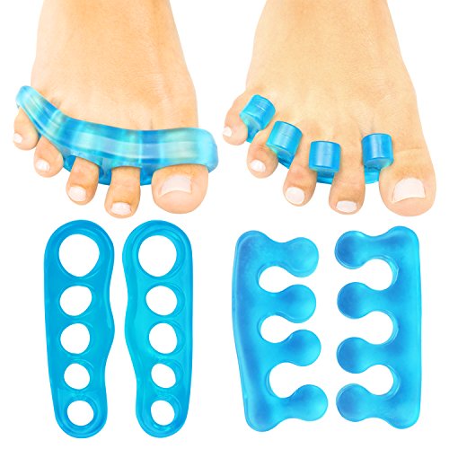ViveSole Toe Stretchers Separators (4 Pieces) - Gel Therapeutic Spa Spacer Sp...