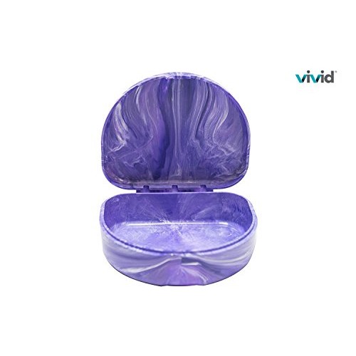 Orthodontic Retainer Case With Hinged Lid Snaps, Portable Denture Cases, Mout...