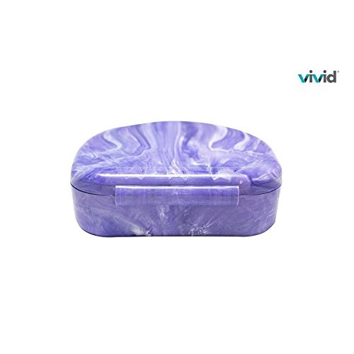 Orthodontic Retainer Case With Hinged Lid Snaps, Portable Denture Cases, Mout...