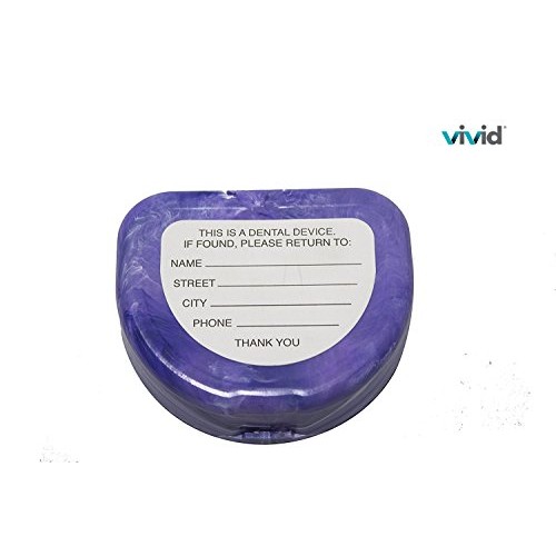 Orthodontic Retainer Case With Hinged Lid Snaps, Portable Denture Cases, Mout...