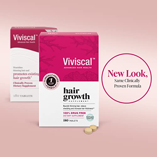 Viviscal Women's Hair Growth Supplements with Proprietary Collagen Complex, 1...