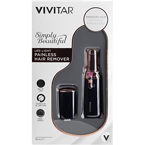 Vivitar PG-V027-BLK LED Light Painless Hair Remover, Portable And Compact Tri...