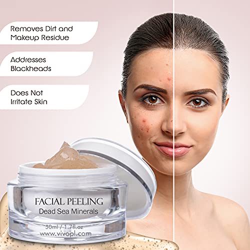 Vivo Per Lei Facial Peeling Gel - Contains Dead Sea Minerals and Nut Shell Po...