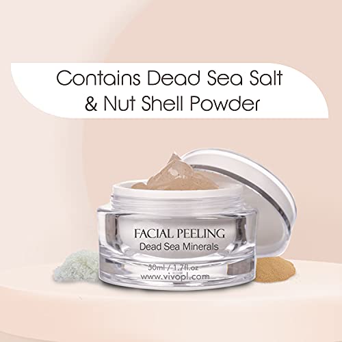 Vivo Per Lei Facial Peeling Gel - Contains Dead Sea Minerals and Nut Shell Po...