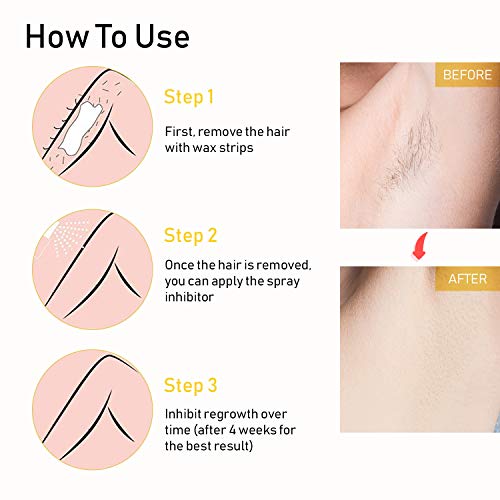 Hair Inhibitor, Painless Hair Growth Stop Spray, Hair Removal Spray, Non-Irri...