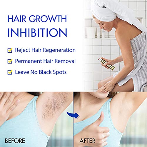 Hair Inhibitor, Painless Hair Growth Stop Spray, Hair Removal Spray, Non-Irri...