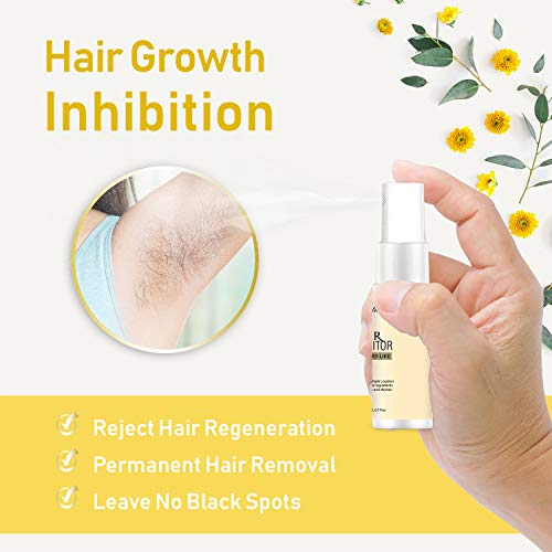 Hair Inhibitor, Painless Hair Regrowth Inhibitor Spray, Apply after Hair Remo...