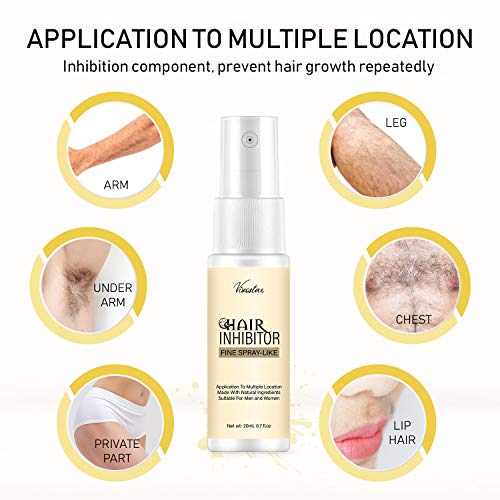 Hair Inhibitor, Painless Hair Regrowth Inhibitor Spray, Apply after Hair Remo...