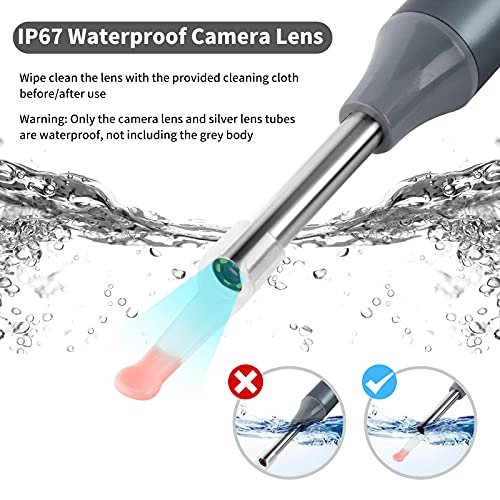 VIVP Ear Wax Removal with Camera, Wireless Otoscope with 6 LED Light, 1080P F...