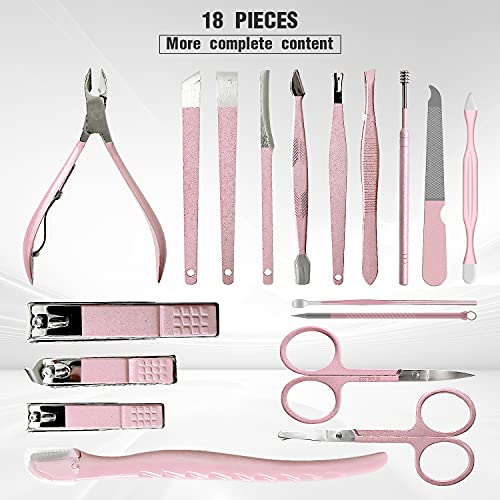 VKK Manicure and Pedicure Set, Nail Care Case, Kit of 18 Personal Care Tools ...