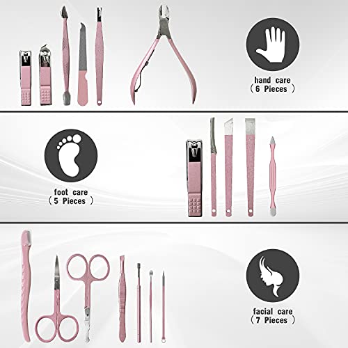 VKK Manicure and Pedicure Set, Nail Care Case, Kit of 18 Personal Care Tools ...
