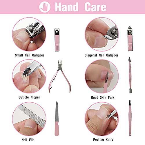 VKK Manicure and Pedicure Set, Nail Care Case, Kit of 18 Personal Care Tools ...