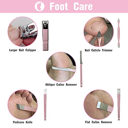 VKK Manicure and Pedicure Set, Nail Care Case, Kit of 18 Personal Care Tools ...