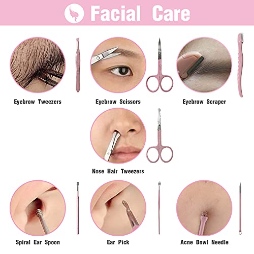 VKK Manicure and Pedicure Set, Nail Care Case, Kit of 18 Personal Care Tools ...