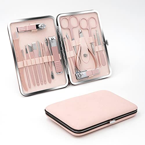 VKK Manicure and Pedicure Set, Nail Care Case, Kit of 18 Personal Care Tools ...