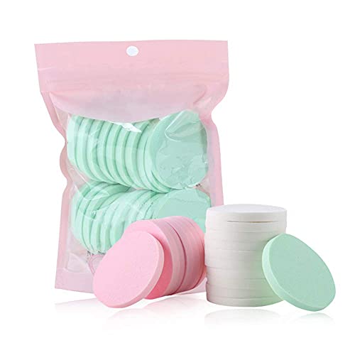 VNDEFUL 20Pcs Makeup Sponge Facial Powder Puff Wet and Dry Dual Use, Cosmetic...