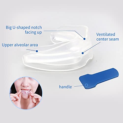 Sleeping Tooth Guard Anti Grinding Dental with 4 Pack Silicone Nose Plugs Hol...