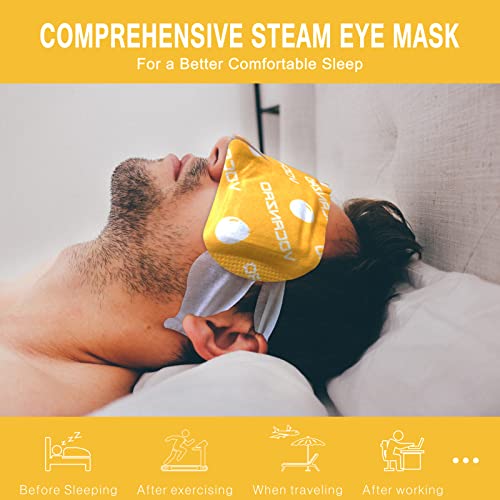 Steam Eye Mask for Dry Eye, Warming Eye Mask Self Heating Eye Mask for Dark C...