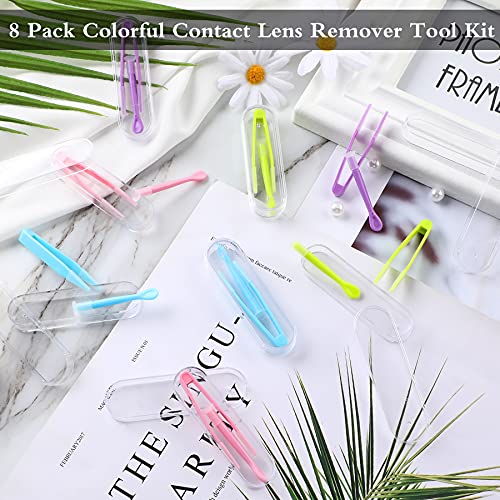 VOCOOL 16Pack Contact Lens Tools Kits,8 Pack Contact Lens Case & 8 Pack Conta...