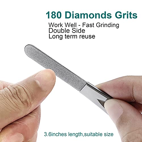 VOGARB Nail Files for Natural Nails with Case Professional 3.6'' Double Sided...