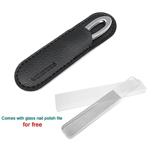 VOGARB Nail Files for Natural Nails with Case Professional 3.6'' Double Sided...
