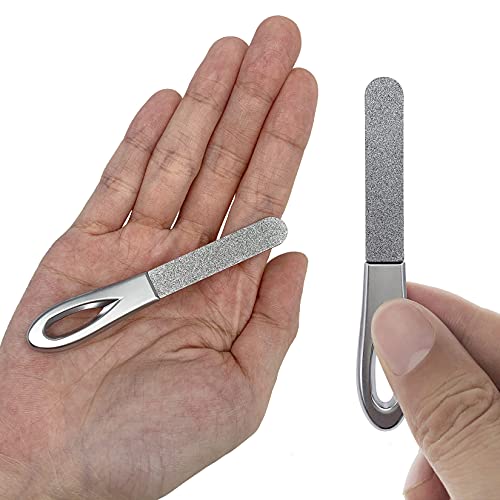 VOGARB Nail Files for Natural Nails with Case Professional 3.6'' Double Sided...