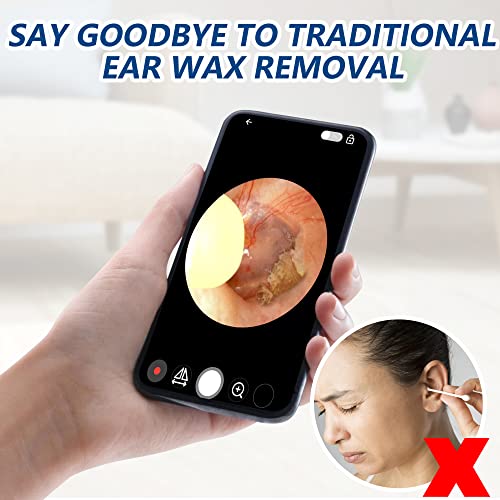 Ear Wax Removal Tool, Wireless WiFi Ear Cleaner with 1296P FHD Camera, Earwax...
