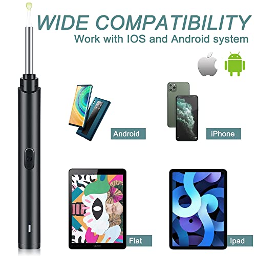 Ear Wax Removal Tool, Wireless WiFi Ear Cleaner with 1296P FHD Camera, Earwax...