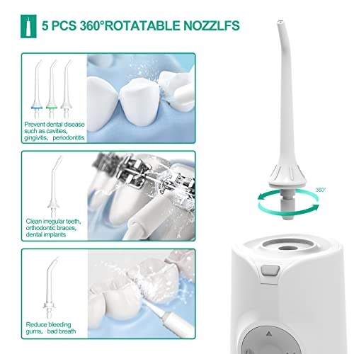 Voinee Water Flosser Portable Oral Irrigator with 5 Modes 6 Levels Water Dent...