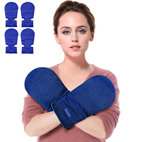 Microwavable Heated Mittens, Hot and Cold Hand Therapy Gloves, Heat Arthritis...
