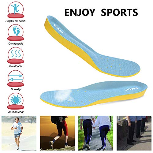 VoMii PU Memory Foam Insoles Plantar Fasciitis Arch Support Insoles for Women...