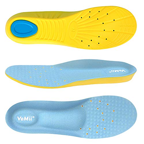 VoMii PU Memory Foam Insoles Plantar Fasciitis Arch Support Insoles for Women...