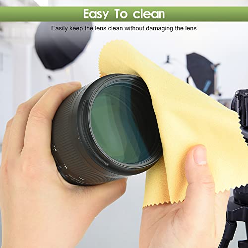 12 Pack Microfiber Cleaning Cloth Multicolor for Eyeglasses & Glass, Camera L...